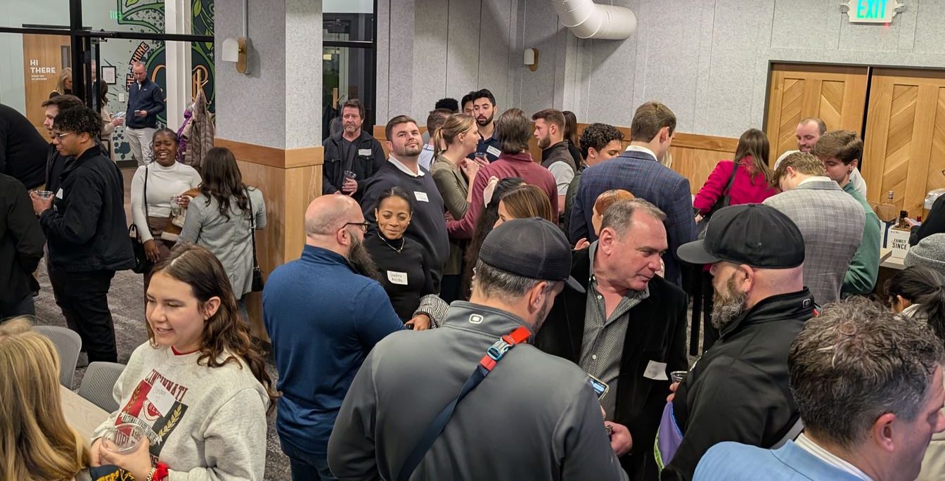 Connect Cincy members mingling indoors